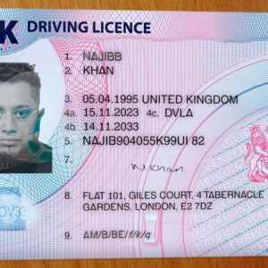 Uk fake Driver License